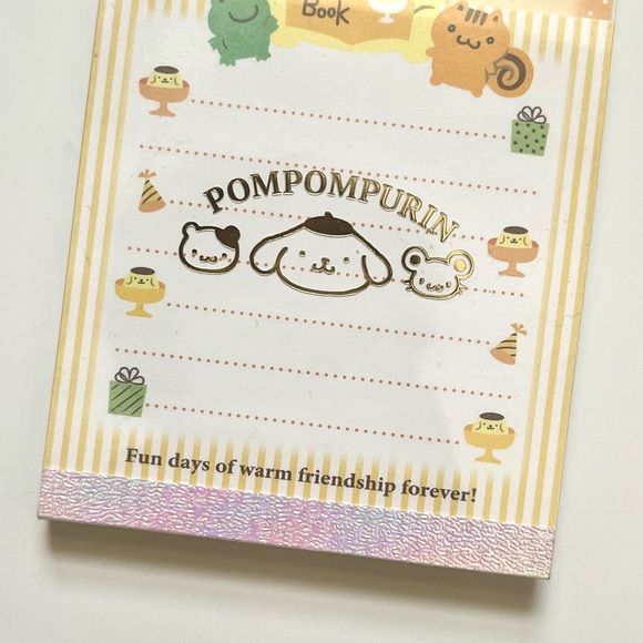 Sanrio Pompompurin kawaii memo pad with index tabs - Picture 4 of 16